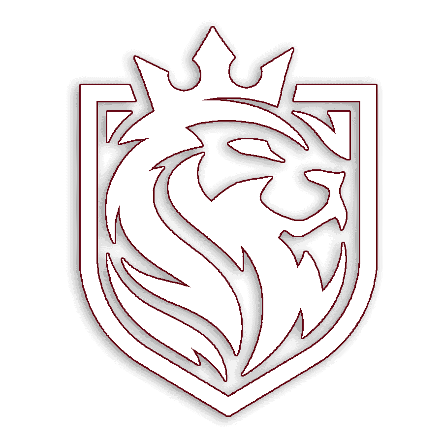 Majestic lion crest logo representing strength and leadership by JHR Group.